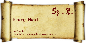 Szorg Noel névjegykártya